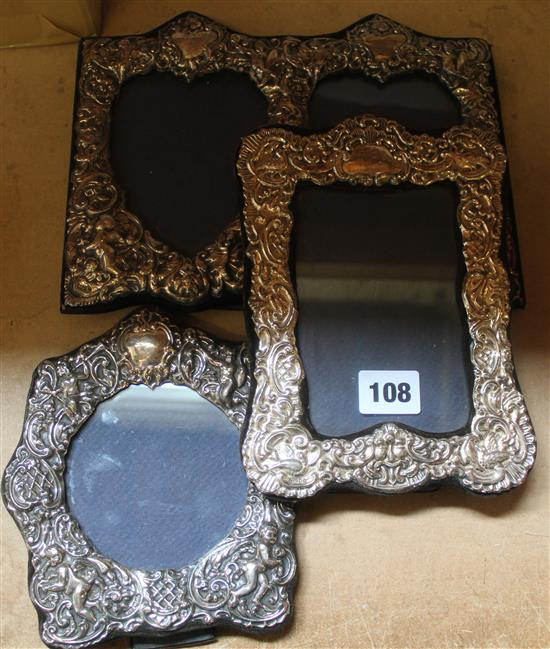 3 silver frames